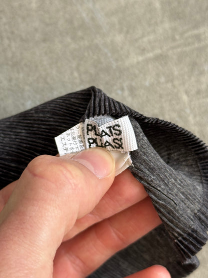 S/S 2021 Issey Miyake Pleats Please Pleated Charcoal Top