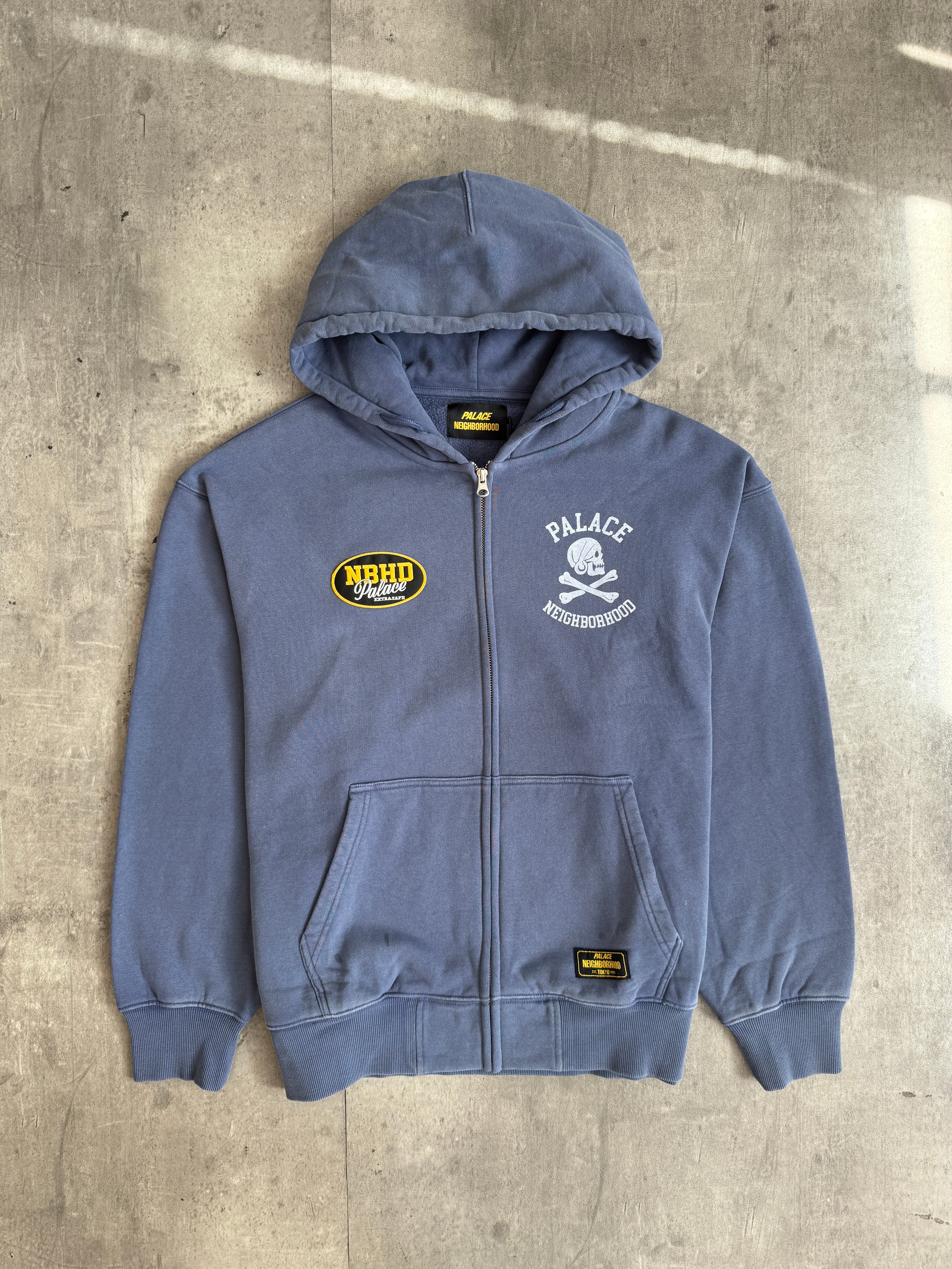 PALACE NEIGHBORHOOD SKULL ZIP HOOD NAVY – Vintage