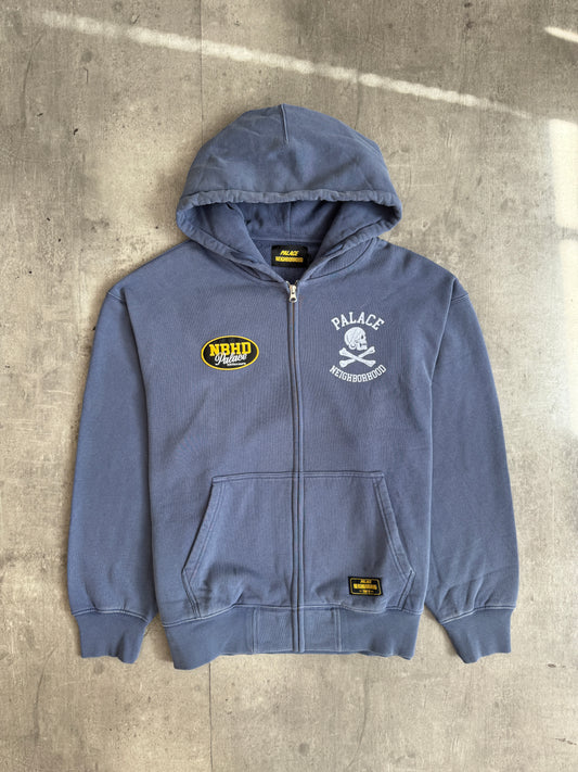 PALACE NEIGHBORHOOD SKULL ZIP HOOD NAVY