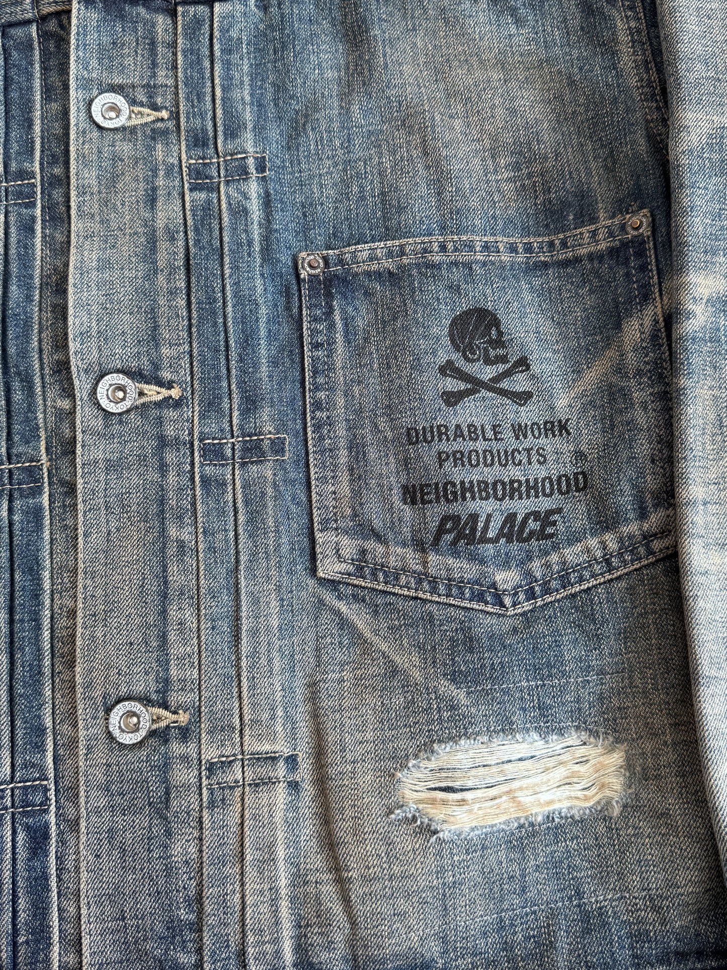 PALACE NEIGHBORHOOD SAVAGE DENIM JACKET INDIGO