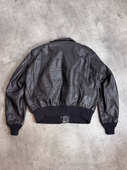 1970's Schott Modular Brown Leather Liner Flight Jacket