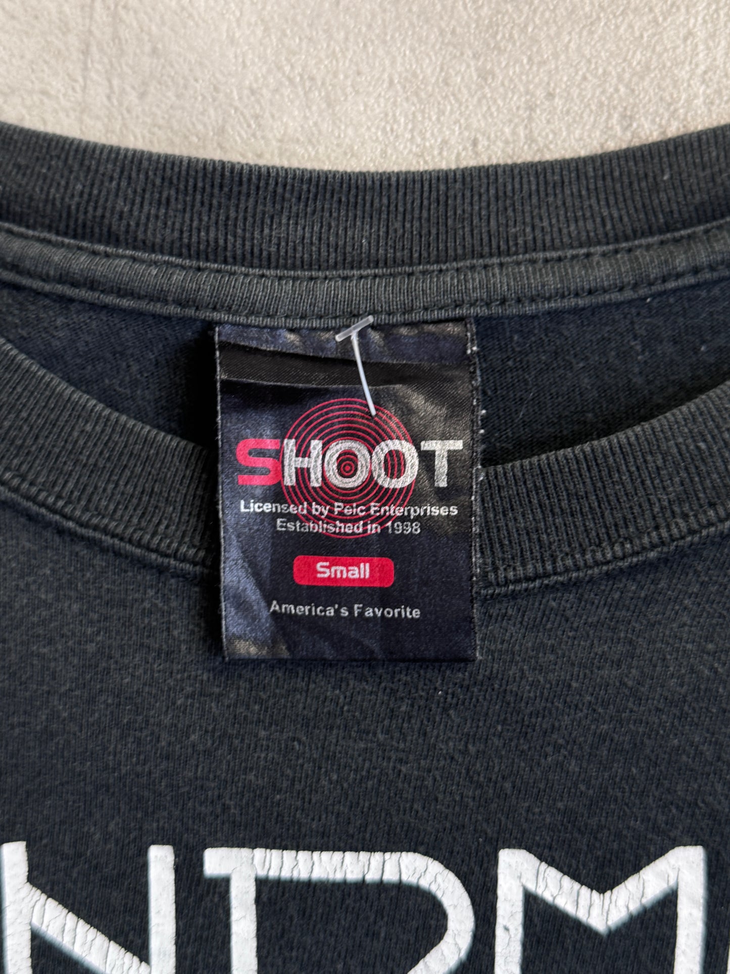 Vintage 1998 Sandman Parental Warning ECW Double Graphic Tee