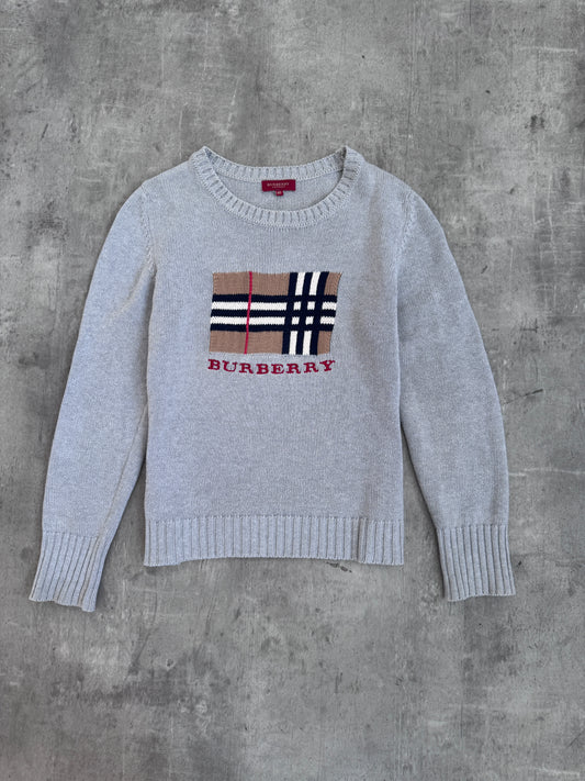 Burberry Nova Check Detail Knit Sweater