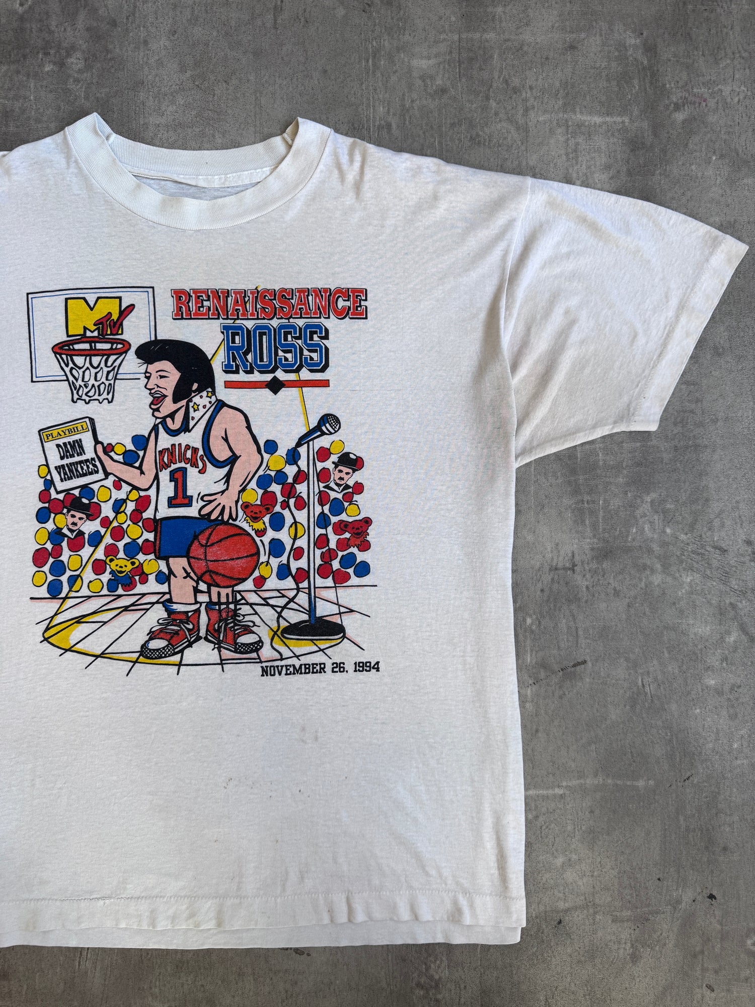 1994 Renaissance Ross MTV NBA Finals Single Stitch Graphic Tee