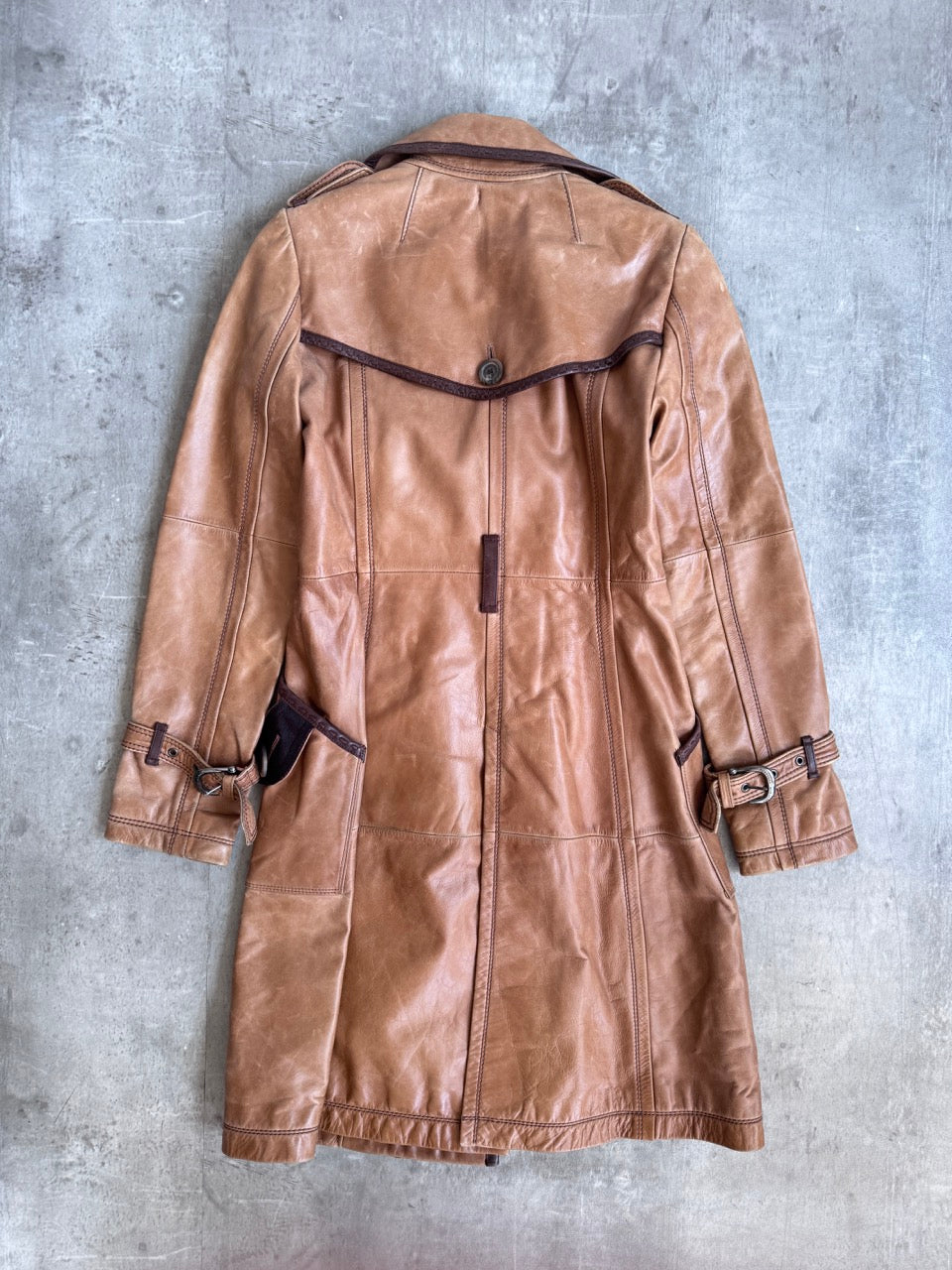 Burberry Blue Label Double Breasted Leather Trench SC: 5782