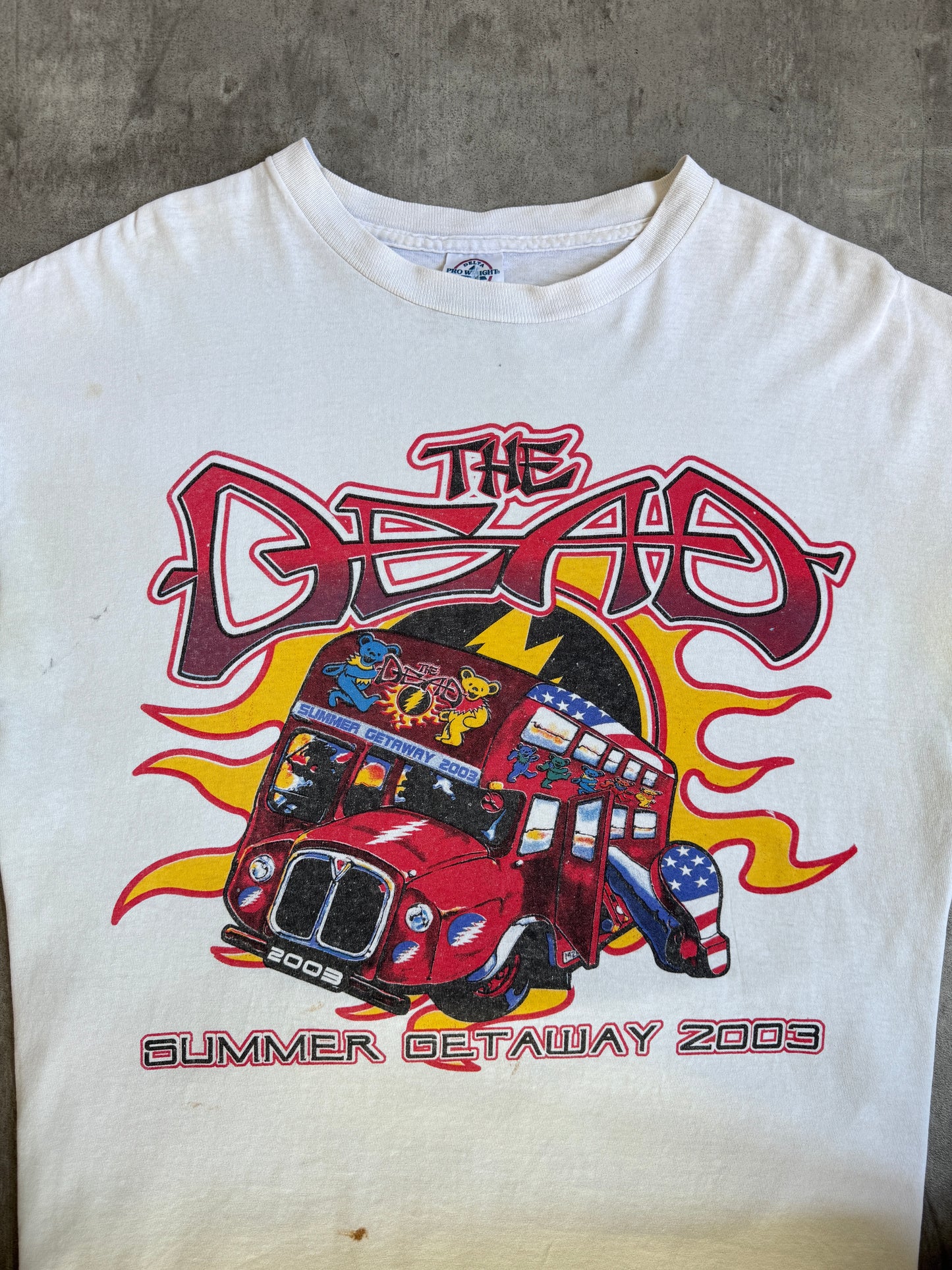2003 The Dead Summer Getaway Grateful Dead Tour Single Stitch Graphic Tee