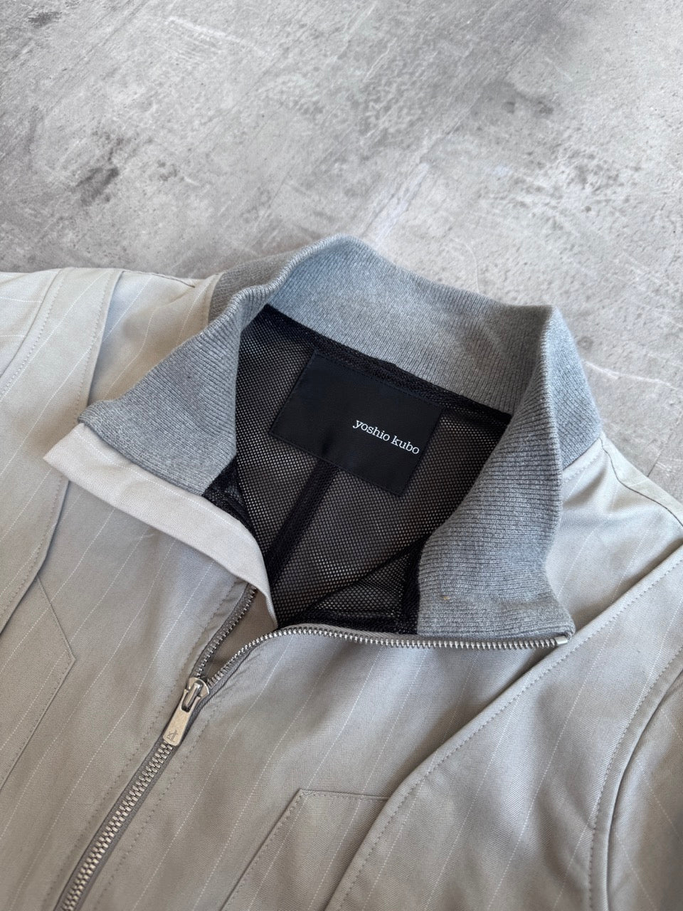 Yoshio Kubo Multi Panelled Stripe Blouson