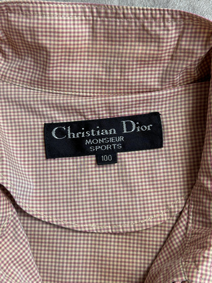 Christian Dior Nylon Orange Check Lighweight Bomber Jacket
