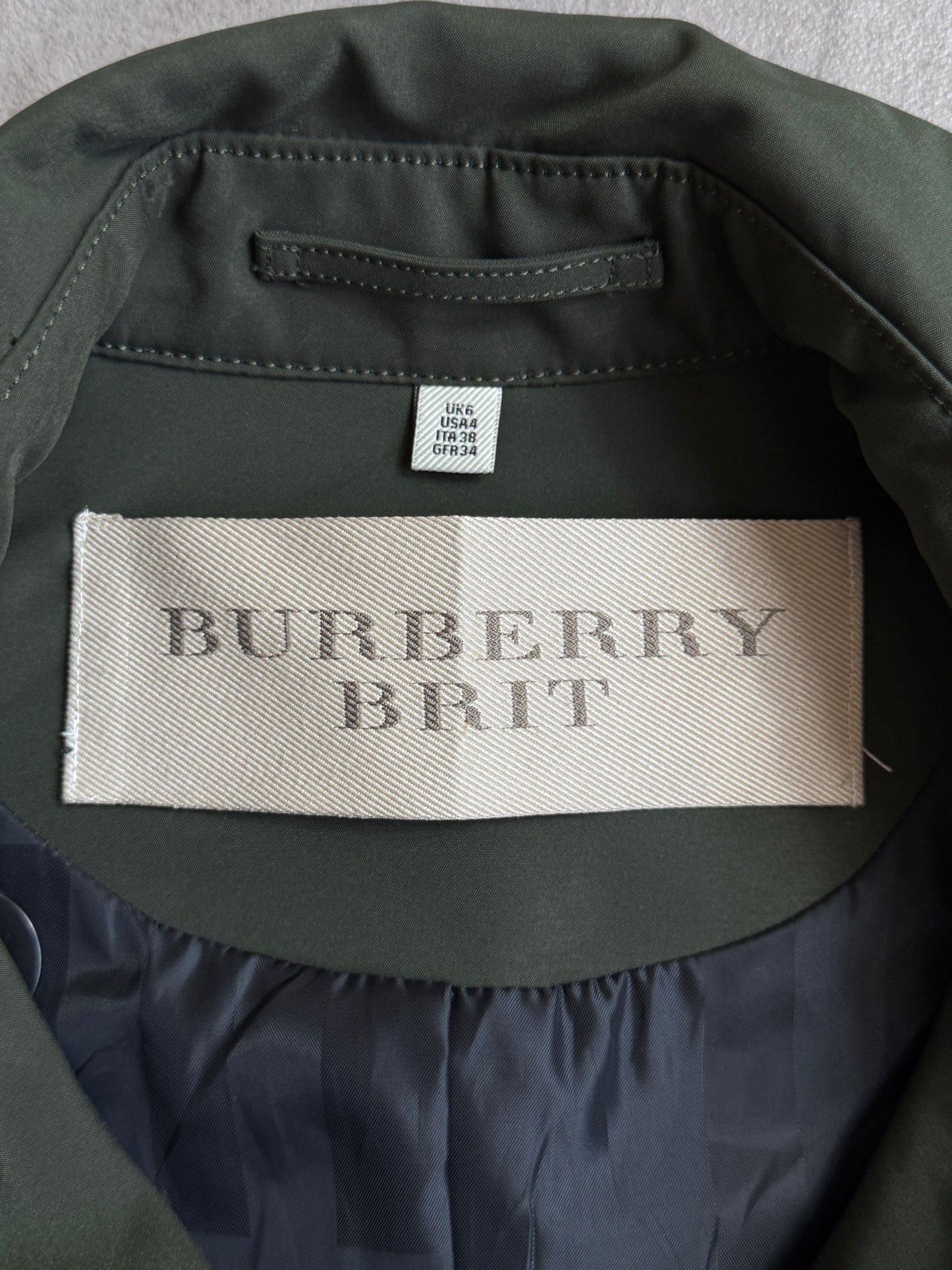 Burberry Double Breasted Heavyweight Khaki Macintosh