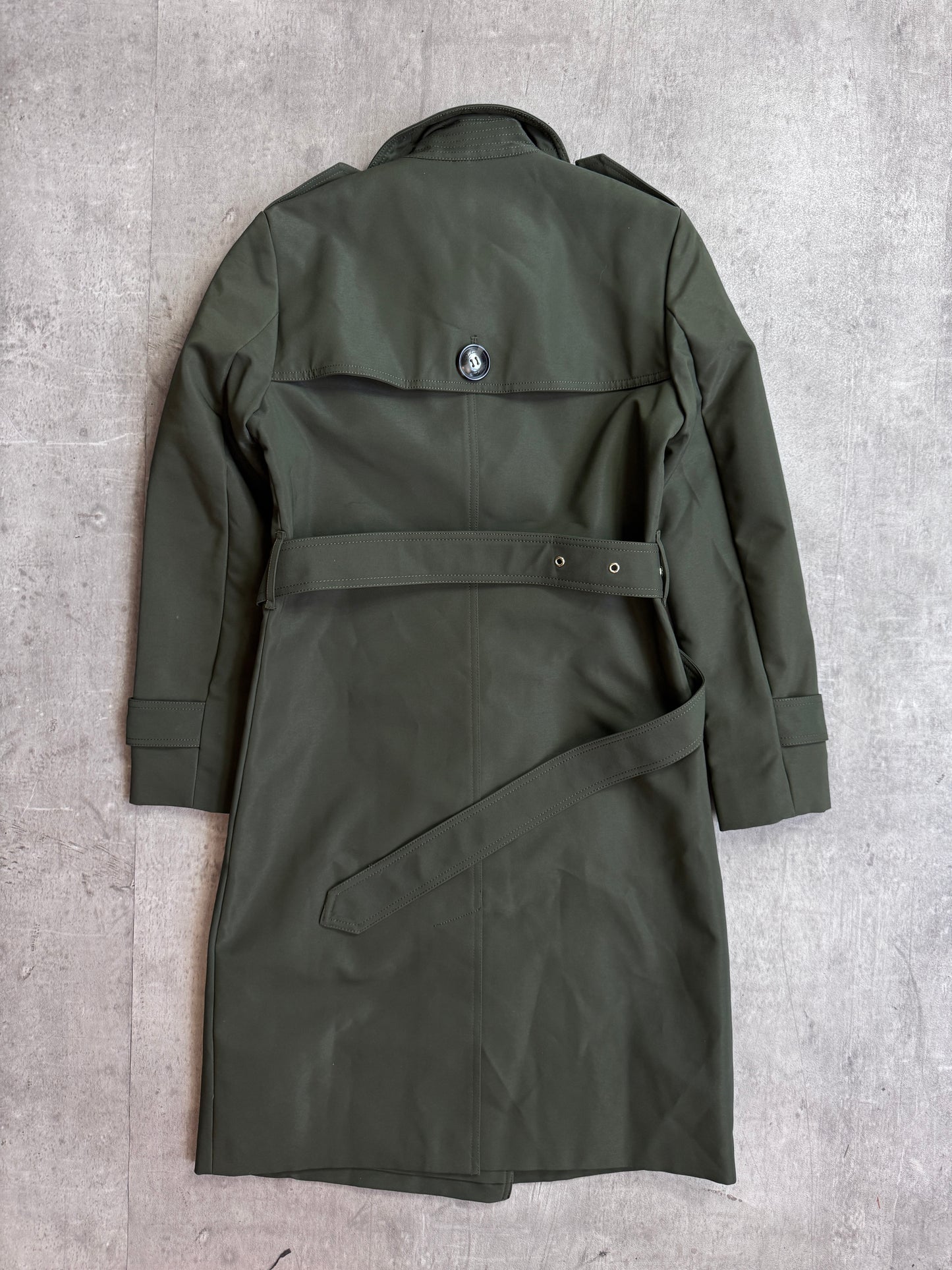 Burberry Double Breasted Heavyweight Khaki Macintosh