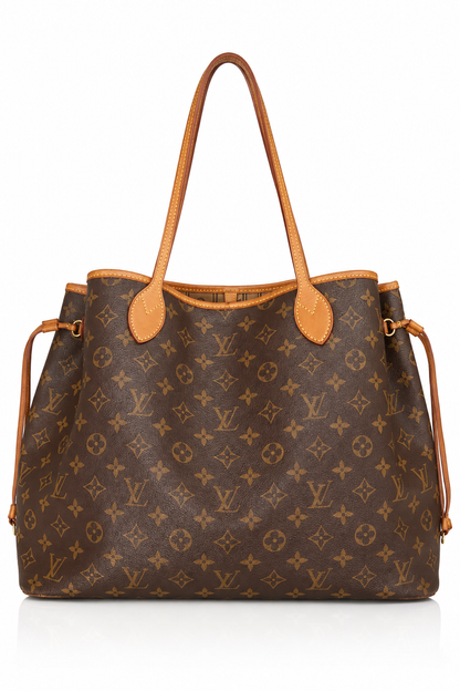 Louis Vuitton Damier Azur AM Canvas/Leather Tote Bag FA276: (SD076)