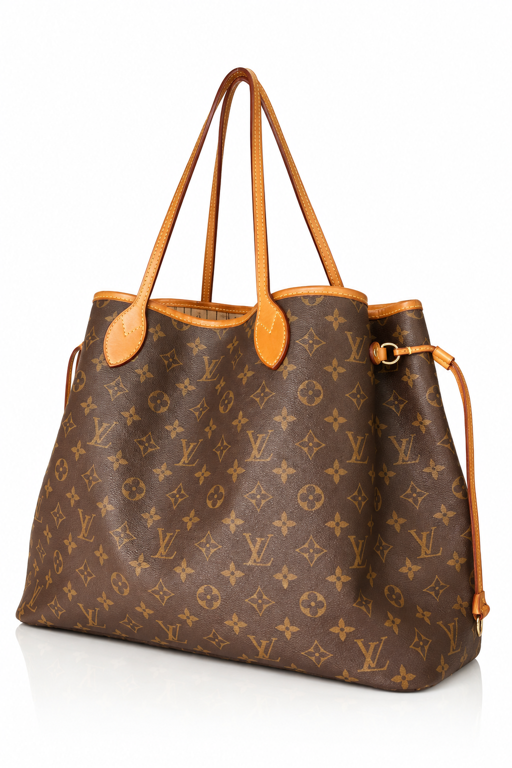 Louis Vuitton Damier Azur AM Canvas/Leather Tote Bag FA276: (SD076)