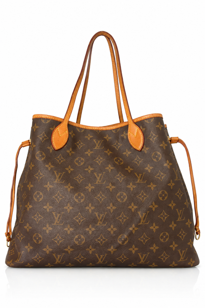 Louis Vuitton Damier Azur AM Canvas/Leather Tote Bag FA276: (SD076)