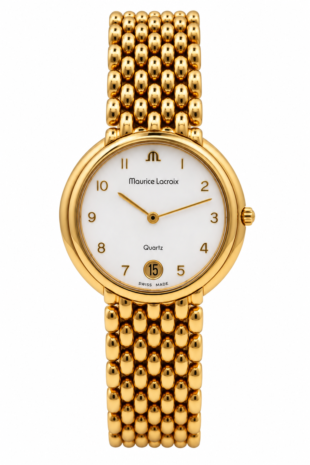 Maurice Lacroix Swiss Quartz Gold Electroplated Watch (900-MAU-M). LWM864