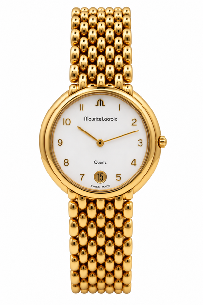 Maurice Lacroix Swiss Quartz Gold Electroplated Watch (900-MAU-M). LWM864