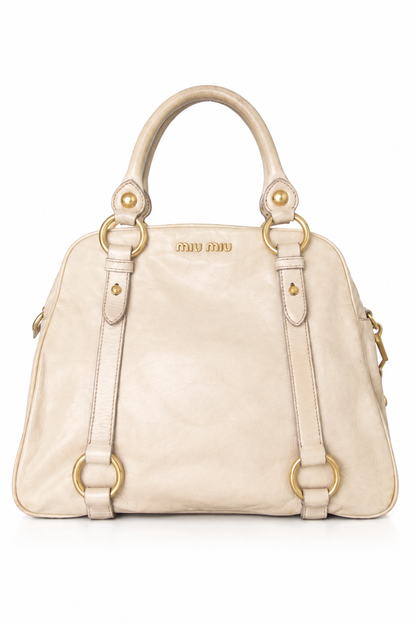 Miu Miu Vitello Lux Leather Top Handle Bag