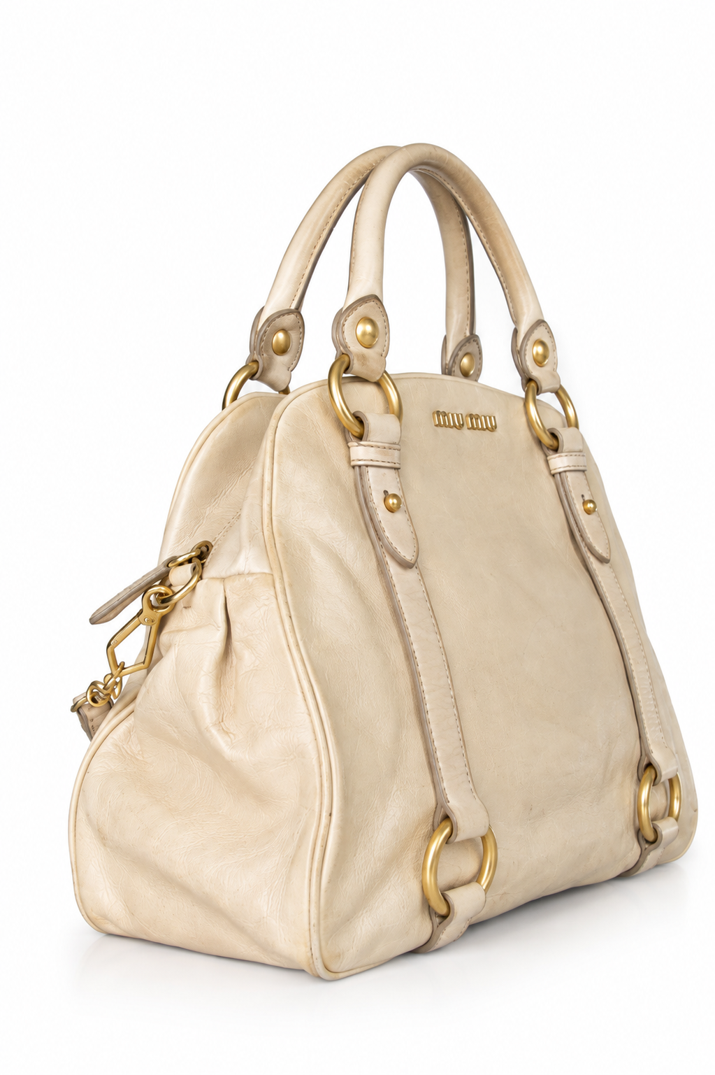 Miu Miu Vitello Lux Leather Top Handle Bag