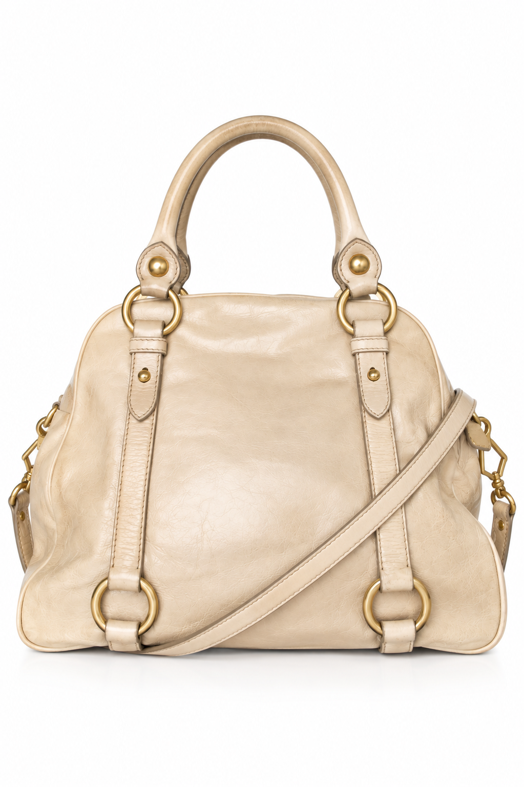 Miu Miu Vitello Lux Leather Top Handle Bag