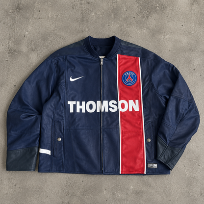 VT Rework : Custom Order - Raglan Sleeve Leather Football Bomber Jacket