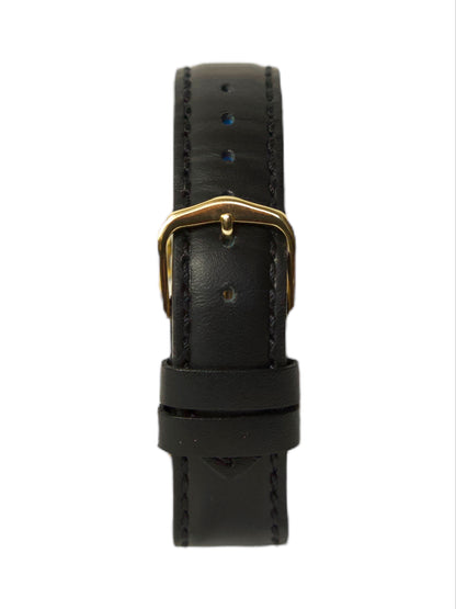 Omega Deville Model 591.0018 Black Strap Gold Watch