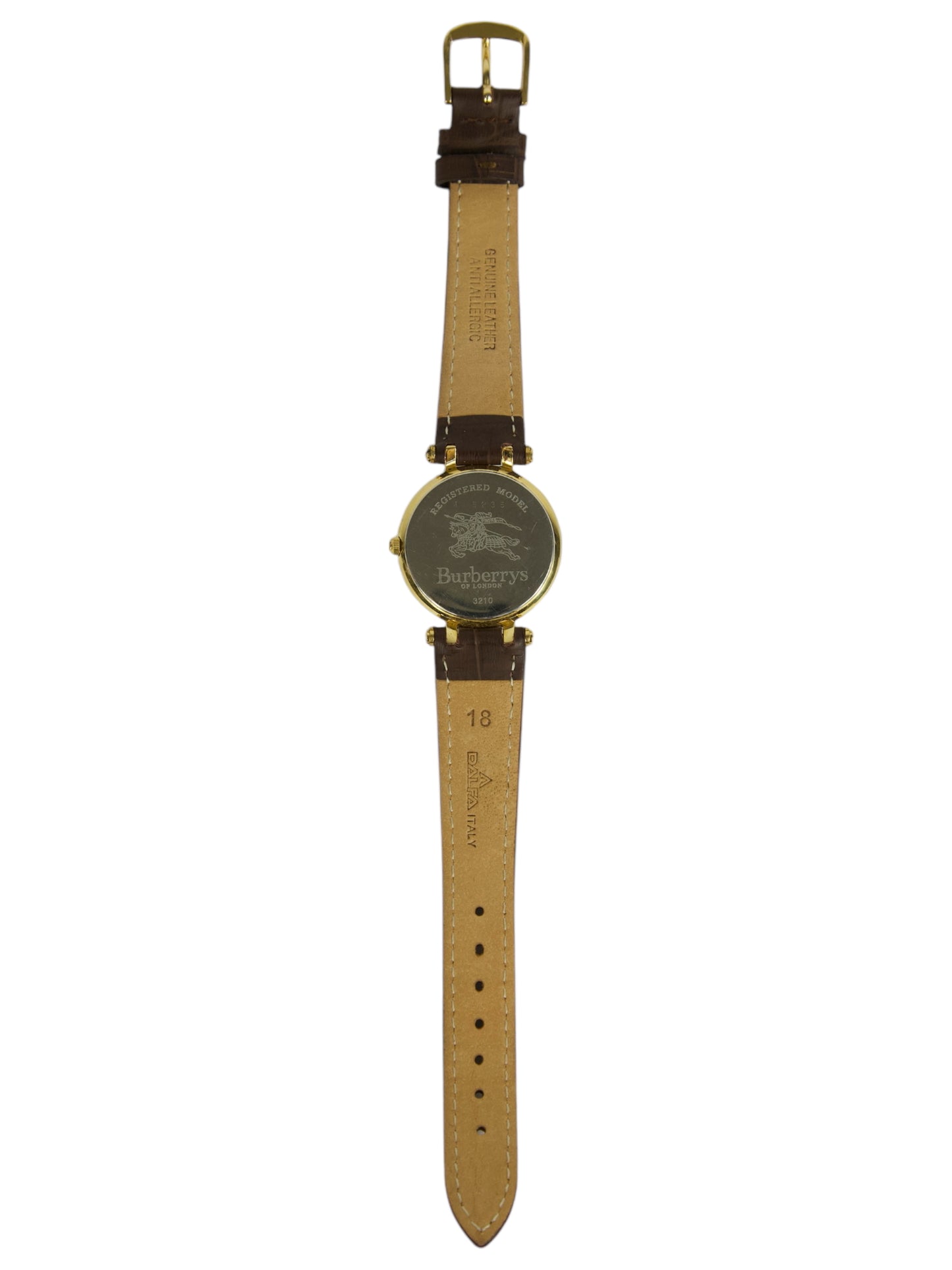 Burberry Model 3210 Brown Strap Gold Watch