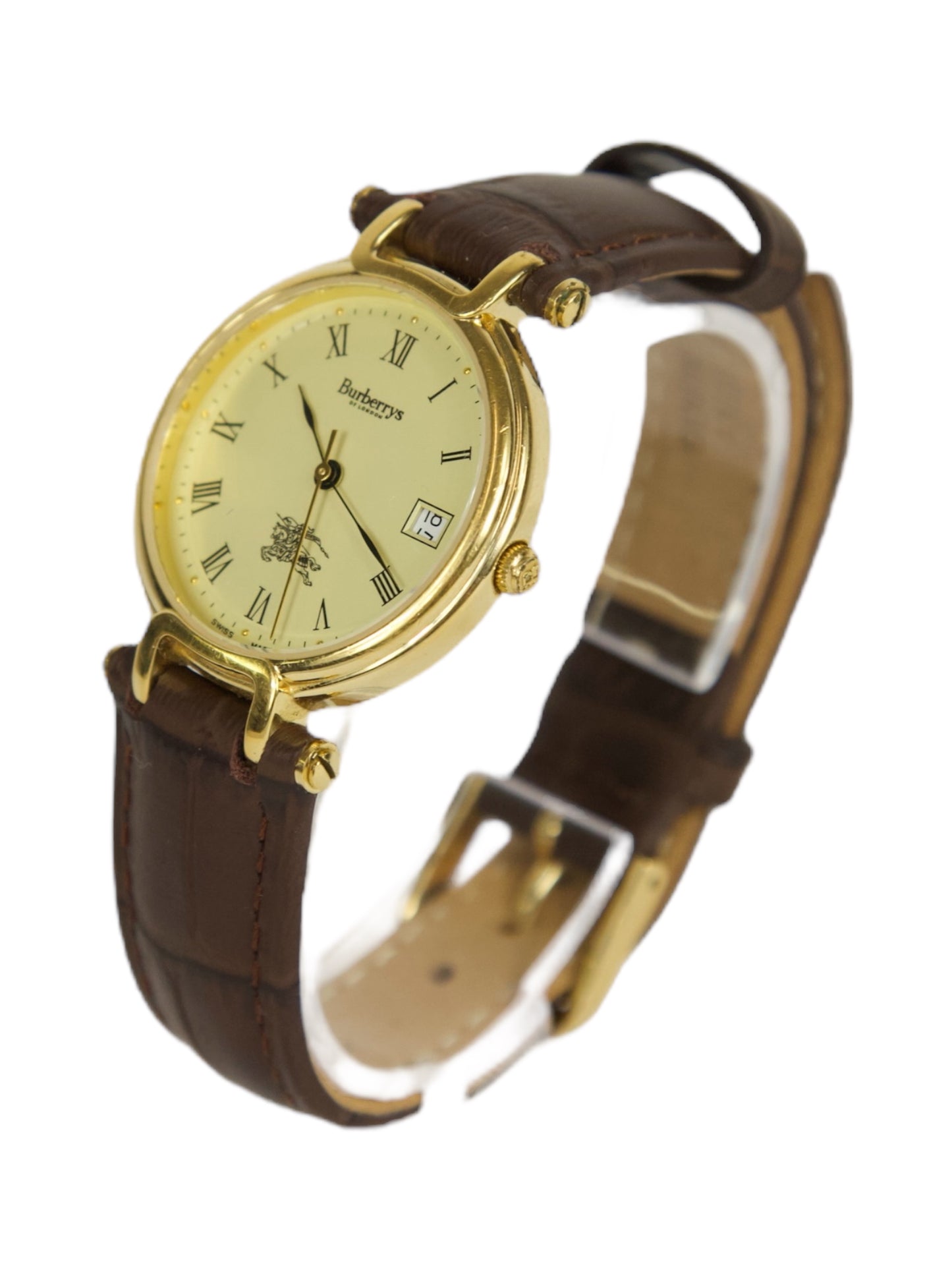 Burberry Model 3210 Brown Strap Gold Watch