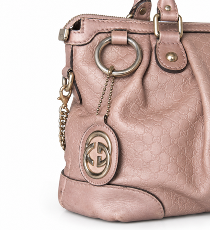 Gucci Guccisima Sukey Monogram Pink Leather Bag