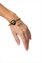 VT Rework: Chanel CC Heart Cuban Chain Bracelet