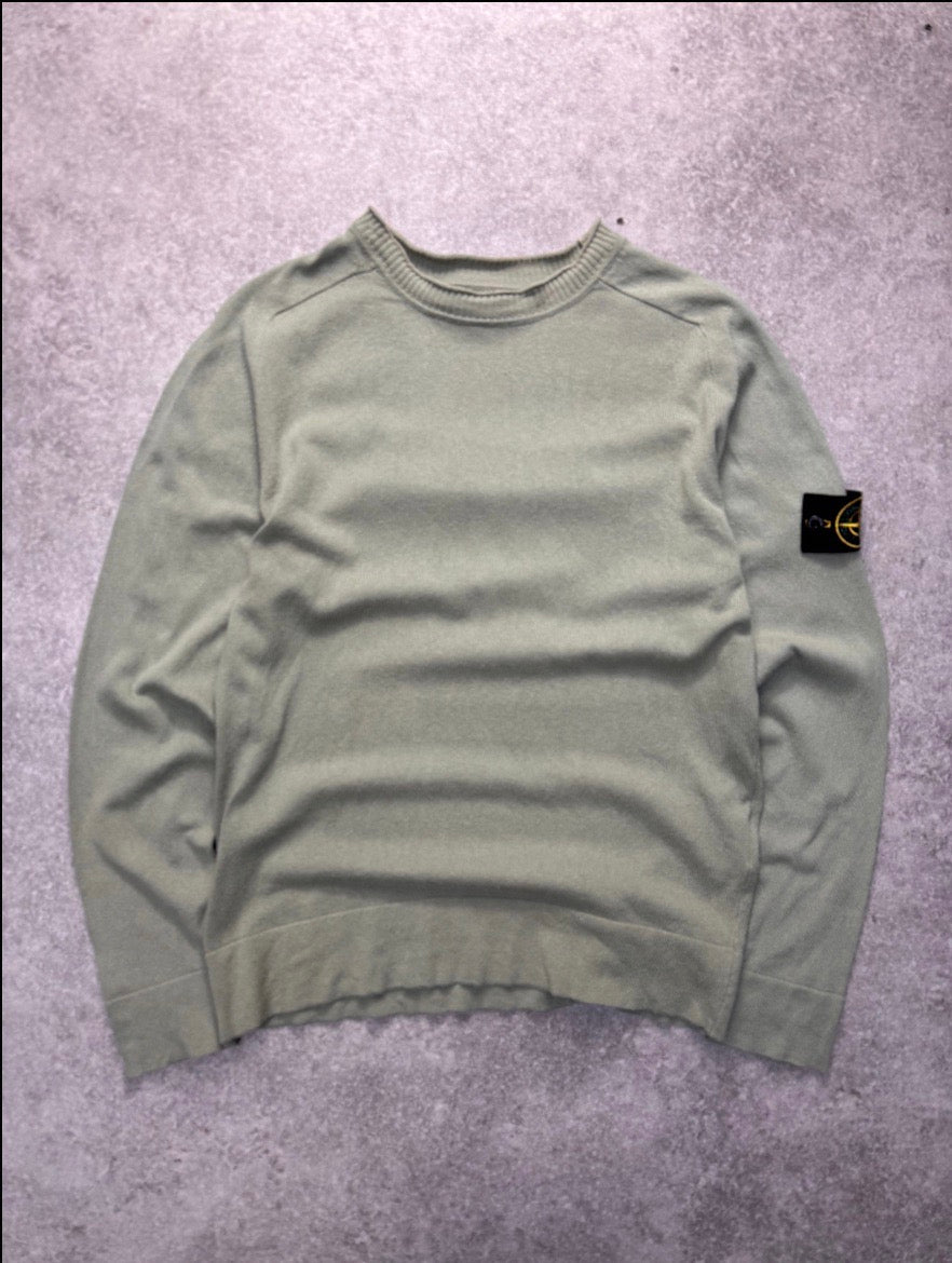 S/S 2019 Stone Island Green Cotton Sweater