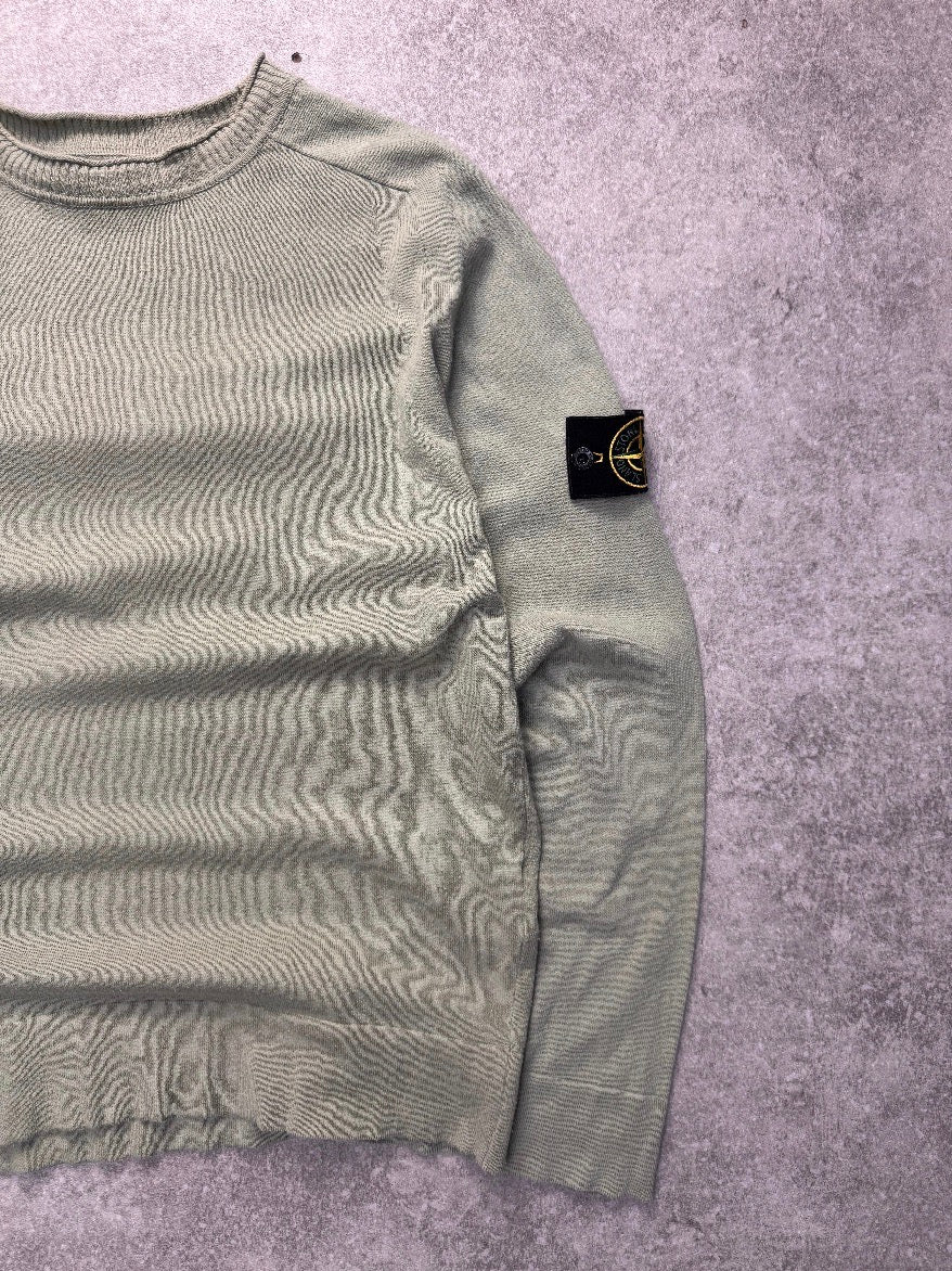 S/S 2019 Stone Island Green Cotton Sweater