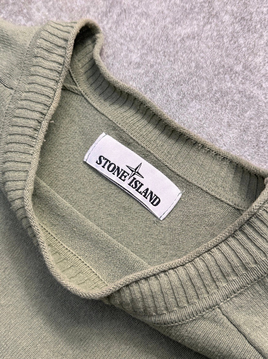 S/S 2019 Stone Island Green Cotton Sweater