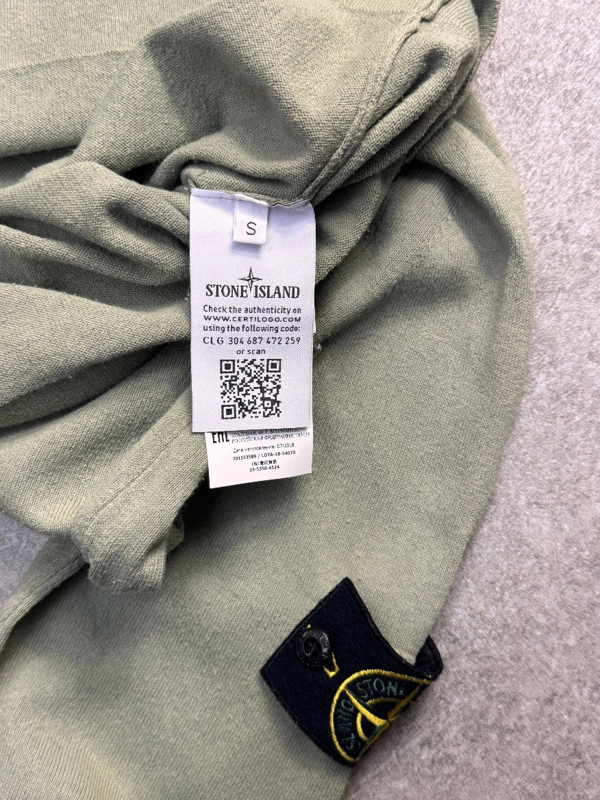S/S 2019 Stone Island Green Cotton Sweater