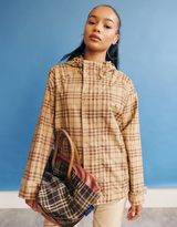 Burberry Blue Label Beige Nova Check Hooded Windbreaker