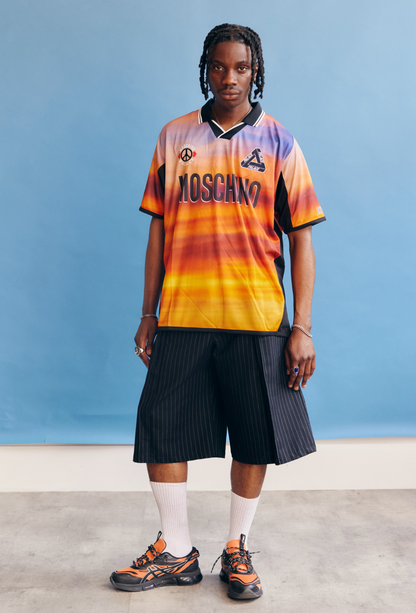 Palace Moschino Football Shirt Orange Cloud