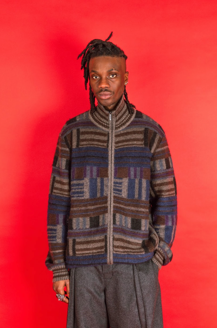 Missoni Multi Geometric Zip Up Knitted Sweater