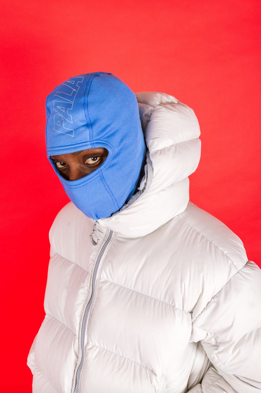 Palace Peretex Opaque Balaclava Fleece Lined Hood Grey Contract Duck Feather Puffer Jacket