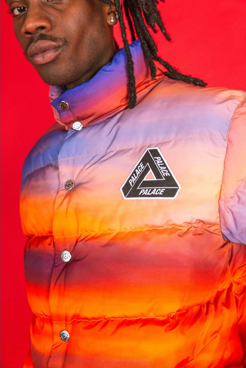 A/W 2020 Palace x Moschino Couture Sunset Ombre Puffer
