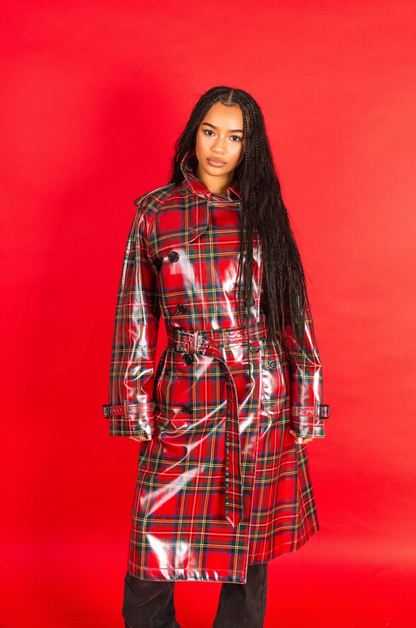 2018 Burberry Eastheath Plaid Double Breasted Trench Coat