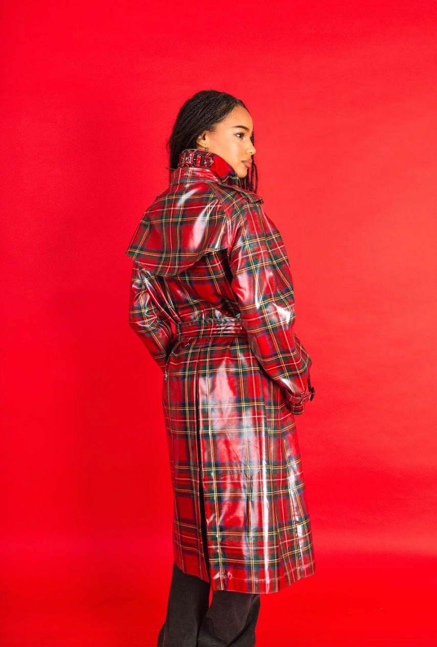 2018 Burberry Eastheath Plaid Double Breasted Trench Coat
