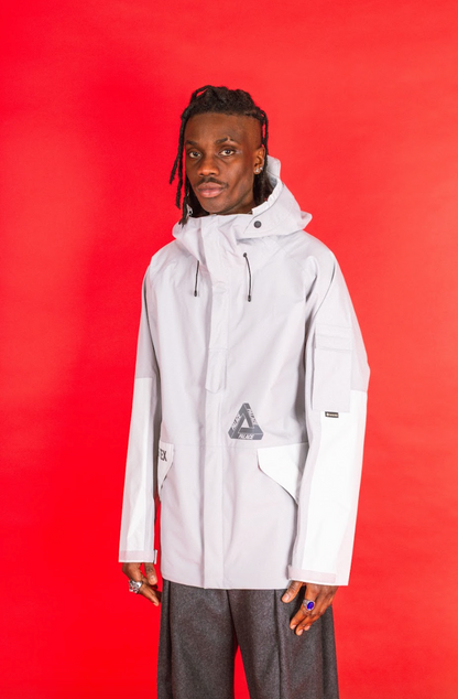 Palace Gore Tex Grey Tech Wave Length Reflective Logo Full Zip Up Palace Gore Tex Grey Tech Wave Length Reflective Logo Full Zip Up