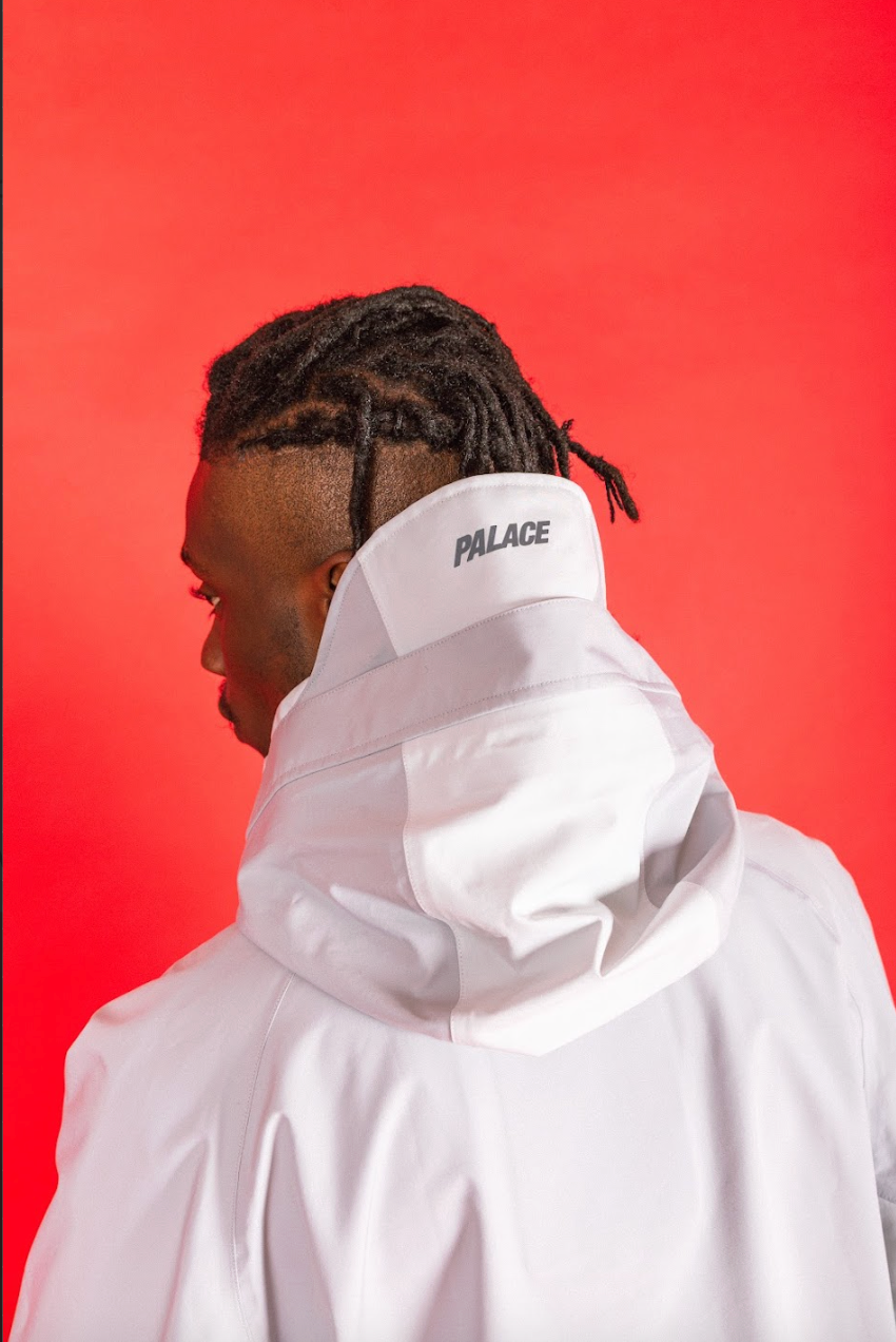 Palace Gore Tex Grey Tech Wave Length Reflective Logo Full Zip Up Jacket