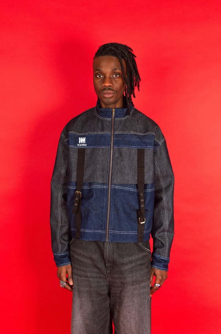 VT Rework: Issey Miyake Utility Strap Full Zip Reworked Denim Jacket