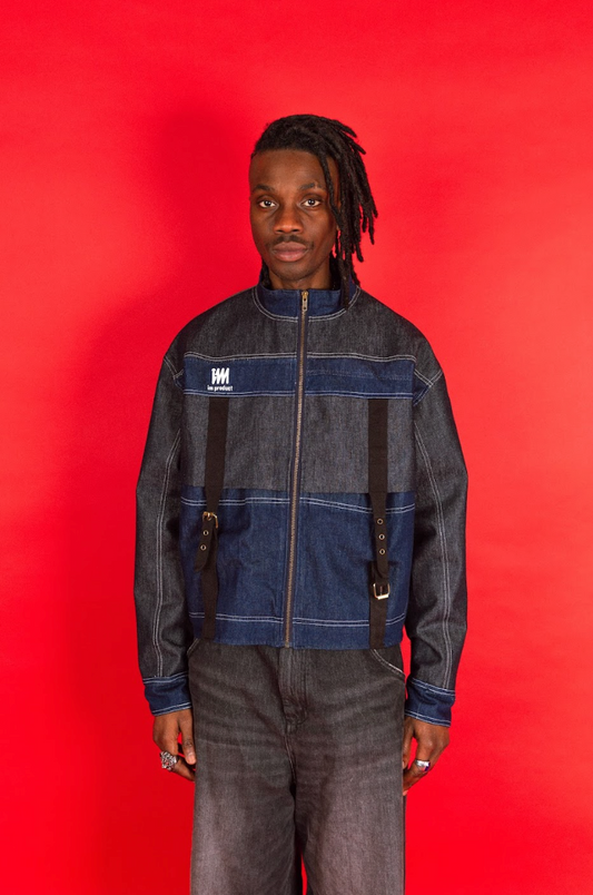 VT Rework: Issey Miyake Utility Strap Full Zip Reworked Denim Jacket