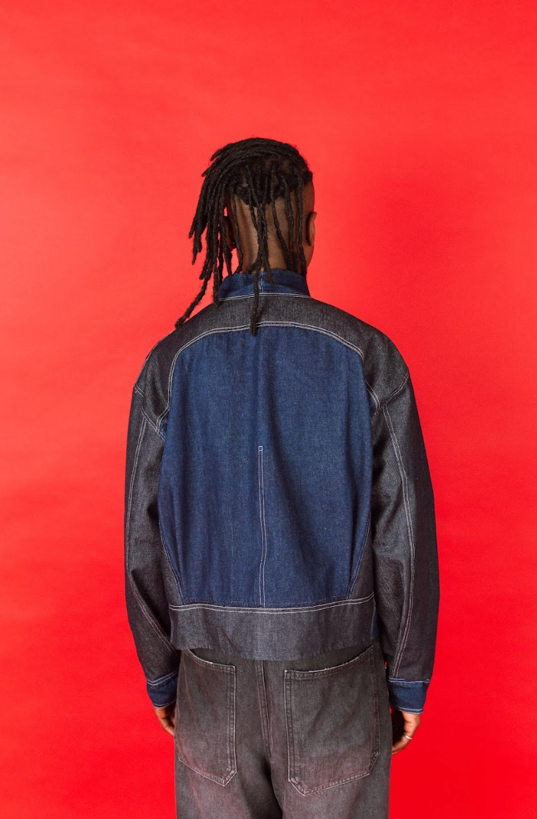 VT Rework: Issey Miyake Utility Strap Full Zip Reworked Denim Jacket