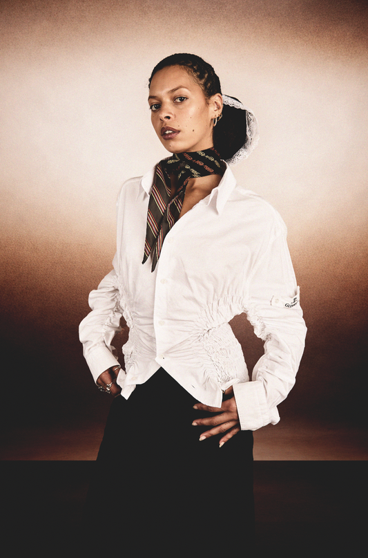 VT Rework: Guinness White Pleated LS Shirt