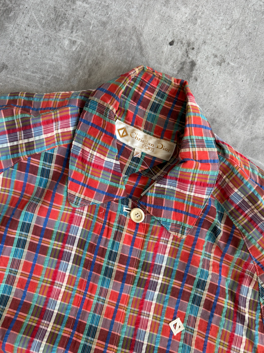 1980s Christian Dior Sports Red Check Blouson