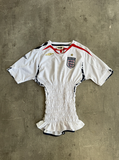 VT Rework: England x Umbro Rouched Waist Football Shirt