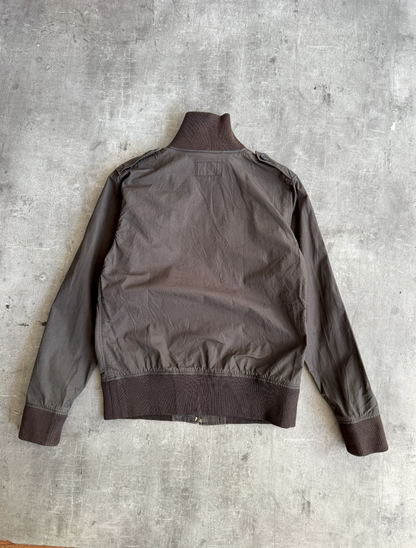 Beams Brown Textured Cotton Bomber Jacket