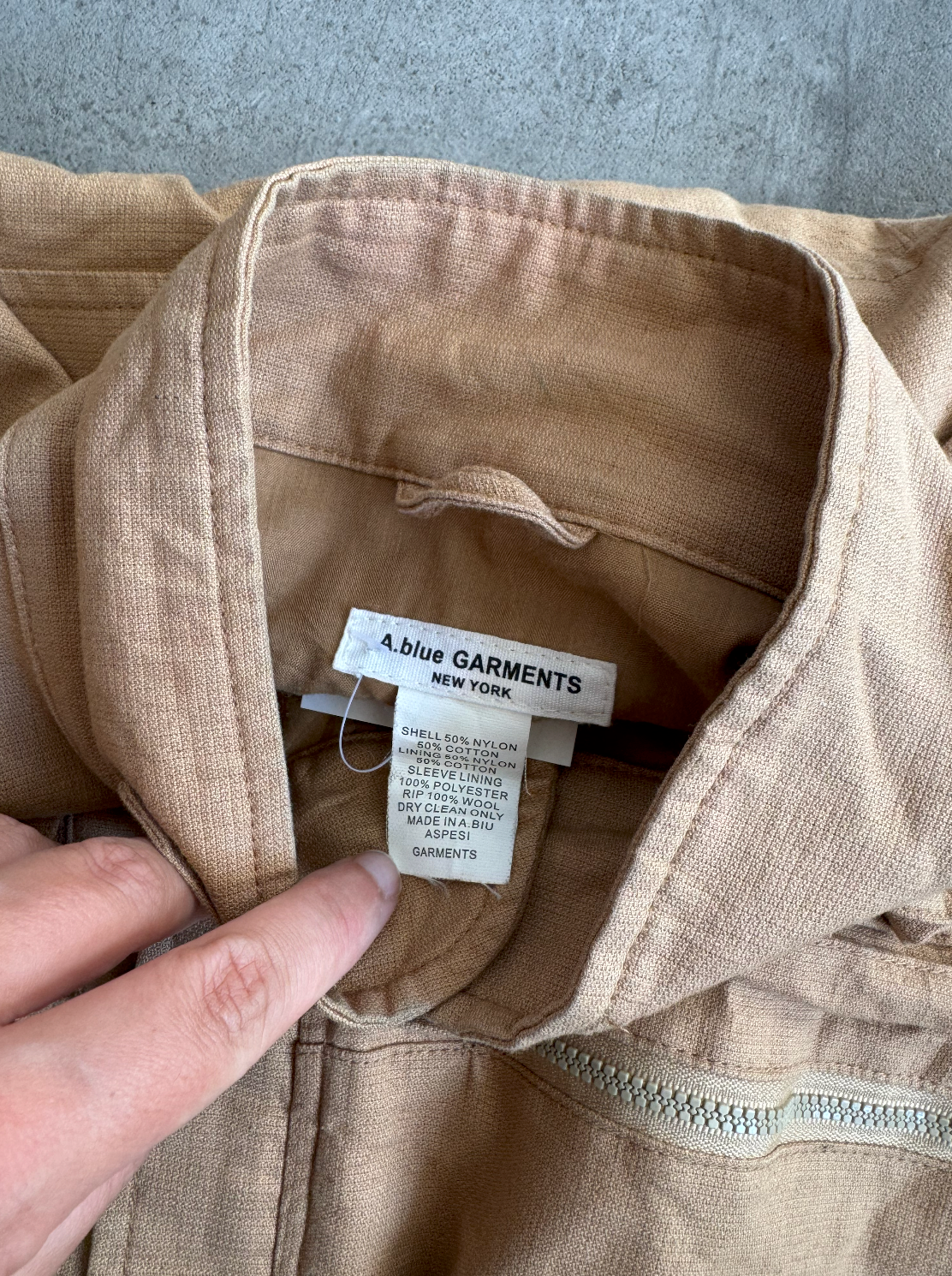 A.Blue NY Beige Multipocket Cargo Jacket