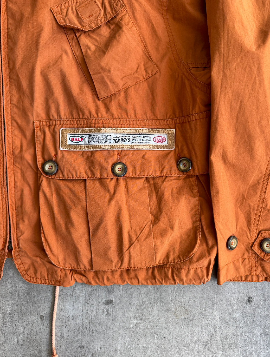 HALF Burnt Orange Cropped Utility Jacket
